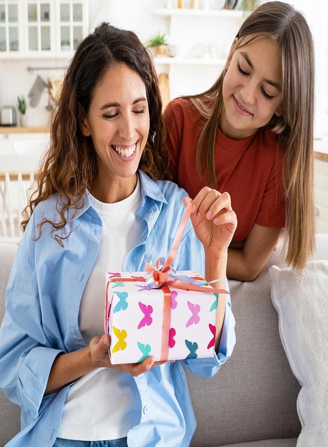 KESTAR Gift Wrapping Paper, Folded 6 Sheets Butterfly Wrapping Paper for Kids Women Men, Recycled Gift Wrapping Paper Sheets for Birthday Holiday Party, 20×28inch Each Sheet - Image 5
